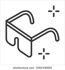 Googles Icon Vector Illustration Outline