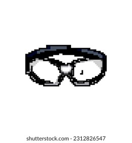 googles safety glasses game pixel art retro vector. bit googles safety glasses. old vintage illustration