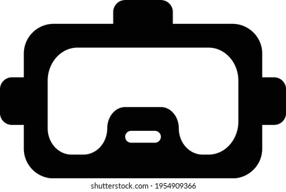 googles vector glyph flat icon