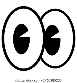 Googly Eyes Cartoon Illustration Vector