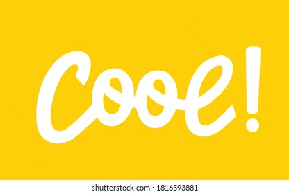 Frase de moda en fondo amarillo.Ilustración vectorial.Puede usarse para el diseño de afiches, tarjeta, impresión de camisetas, web.
