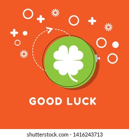 goood luck concept.Good luck clover or four leaf clover