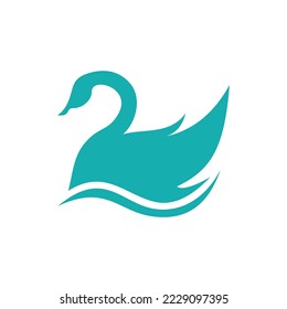 Goose 1 logo icon template swan
