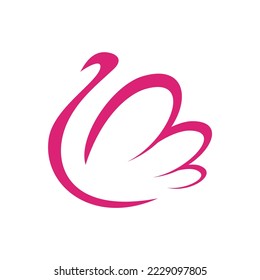 Goose 2a logo icon template swan