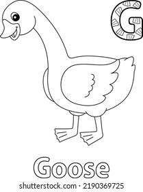 Goose Alphabet ABC Coloring Page G