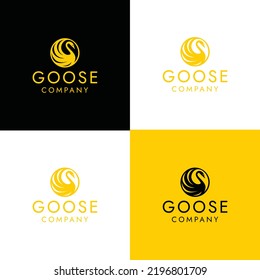 Logo de Goose Animal Símbolo del vector de diseño