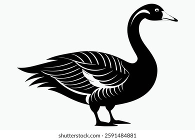 Goose art black color line