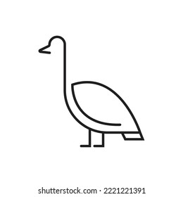 Goose bird icon design. duck bird icon. isolated on white background. vector illustration