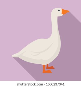 Goose bird icon. Flat illustration of goose bird vector icon for web design