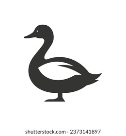Goose bird Icon on White Background - Simple Vector Illustration