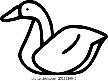 Goose bird line icon. linear style sign for mobile concept and web sign, symbol, vector, art