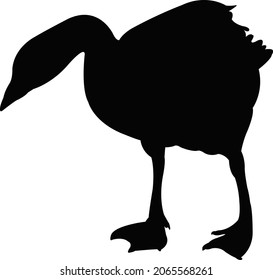 a goose body silhouette vector