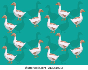 Goose Buff Animation Seamless Wallpaper Background