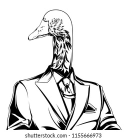 Goose in Business suit