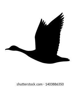 Goose Canadian, .vector Illustration,black Silhouette