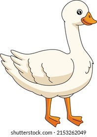 Goose Cartoon Colored Clipart Illustration