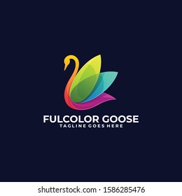 Goose Colorful Design Illustration Vector Template. Suitable for Creative Industry, Multimedia, entertainment, Educations, Shop, and any related business