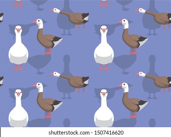 Goose Cotton Cartoon Cute Seamless Pattern Wallpaper-01