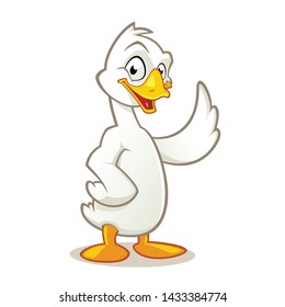 goose cute cartoon character vector
