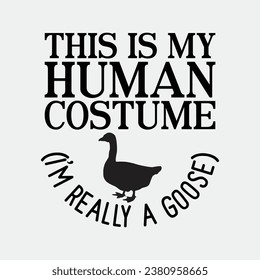Goose Easy Halloween Human Costume Waterfowl Animal DIY Gift