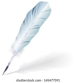Goose feather, EPS10 - vector graphics.