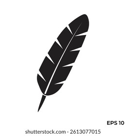 goose feather flat icon vector
