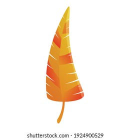 Goose feather icon. Cartoon of goose feather vector icon for web design isolated on white background