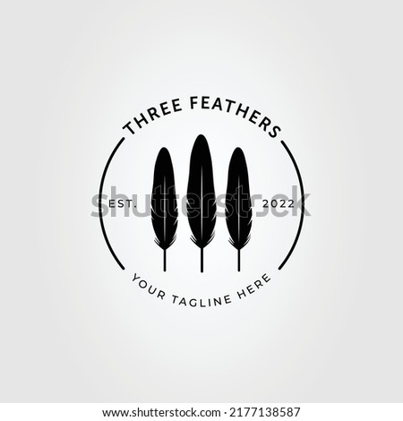 goose feather or peacock plumage logo vector illustration design