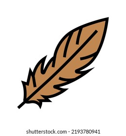 goose feather soft fluffy color icon vector. goose feather soft fluffy sign. isolated symbol illustration