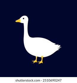 goose flat icon, martinstag symbol, st martins day vector design element