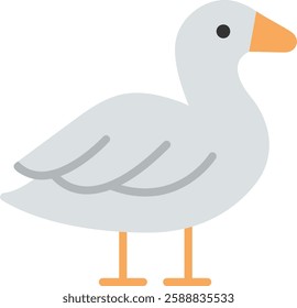 Goose Flat Illustration Vector Design