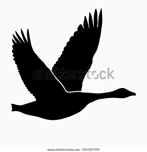 Goose Flight Vector Illustration Stock Vector (Royalty Free) 395587999