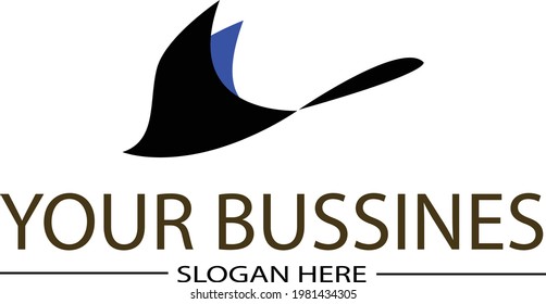 Material vectorial de diseño de logotipo de vuelo de ganso