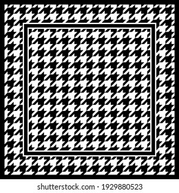 Patrón de tela de pie de ganso.Parche de diseño de vectores para impresión, textil, diseño de bufanda.