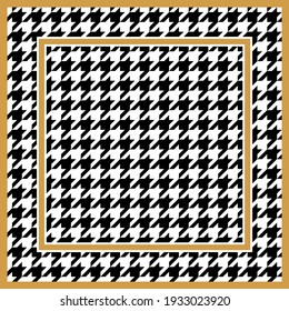 Goose foot fabric pattern.Vector design patch for print, textile, scarf design.