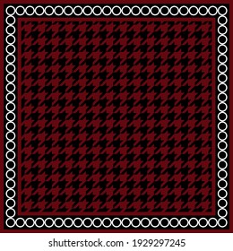 Gänsefußmuster mit Kettenrücken. Vektordesign für Druck, Textilien, Schal-Design.