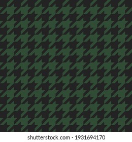 Pie de ganso. Patrón de pies de cuervo en jaulas verde y negra. Glen plaid. Tartan de gallo tuiteó. Diente de perros. Fondo escocés a cuadros. Textura de tela sin fisuras. Ilustración del vector