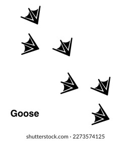 Goose Foot print icon illustration on white background..eps