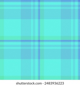 Goose foot tartan pattern texture, choice textile seamless plaid. Detailed check background fabric vector in teal and cyan colors palette.