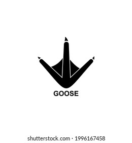 Goose Footprint Icon Vector Sign Symbol