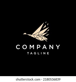 Goose geometric logo vector icon design template