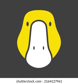 Goose glyph icon isolated on the black. Farm animal vector illustration. Agriculture sign. Graph symbol for your web site design, logo, app, UI. EPS10.