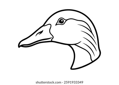 A goose head vector illustration 