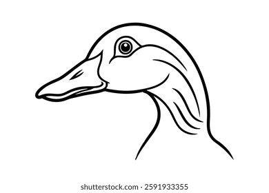 A goose head vector illustration 