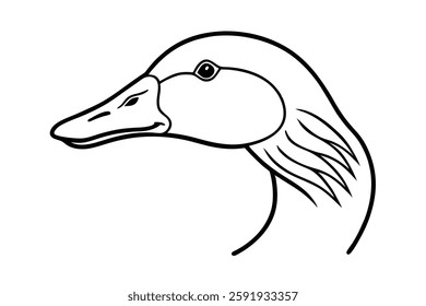 A goose head vector illustration 