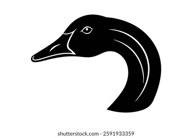 A goose head vector illustration 