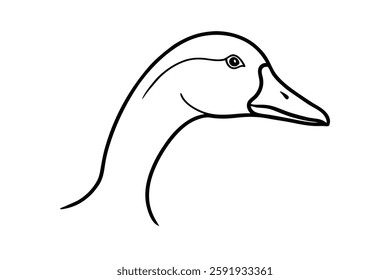 A goose head vector illustration 