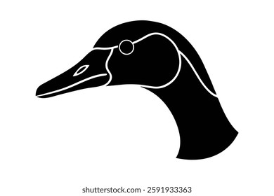 A goose head vector illustration 