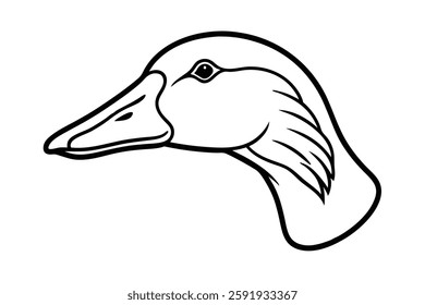 A goose head vector illustration 