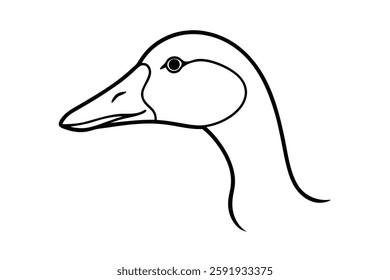 A goose head vector illustration 